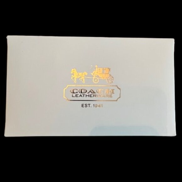 Coach Waverly Tri-Fold Wallet & Checkbook Tan Cream Gold 43629 - EUC - Picture 8 of 8